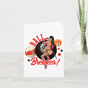Ball Breaker Funny Pool Player Billiard Lover Bill Card