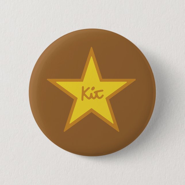 ball busting badge. 6 cm round badge (Front)