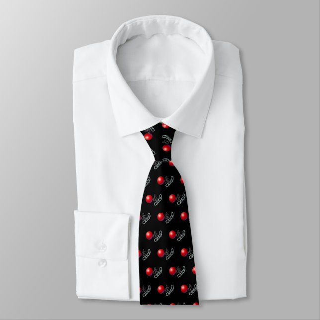 Ball & Chain Rebus Neck Tie (Tied)