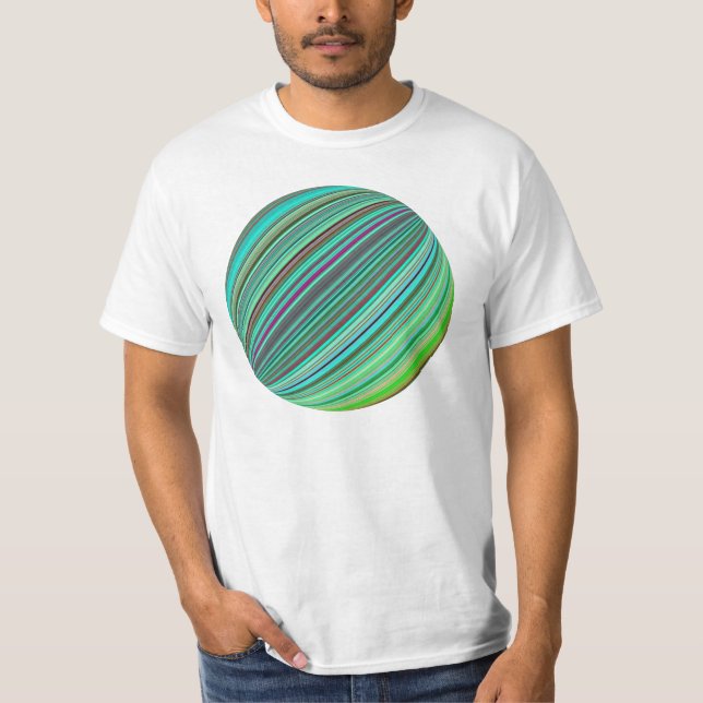 Ball Colour Colour Illusion Rainbow Blue Green Gol T-Shirt (Front)