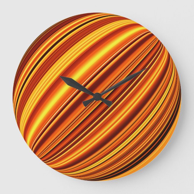 Ball Colour Colour Optical Illusion Rainbow Orange Large Clock (Front)