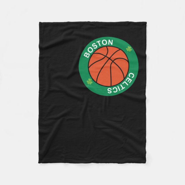 Ball Dedicated To The Boston Celtics Basketball Te Fleece Blanket (Front)