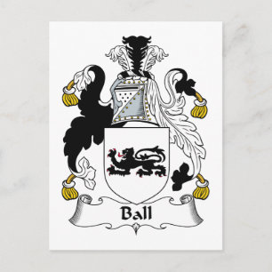 Ball Family Crest Postcard