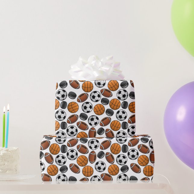 Ball Games Wrapping Paper (Party Gifts)