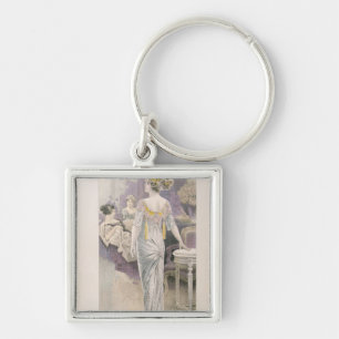 Ball gown, from 'Les Grandes Modes de Paris' Key Ring