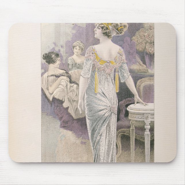 Ball gown, from 'Les Grandes Modes de Paris' Mouse Mat (Front)