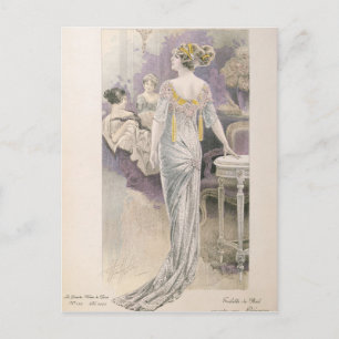 Ball gown, from 'Les Grandes Modes de Paris' Postcard