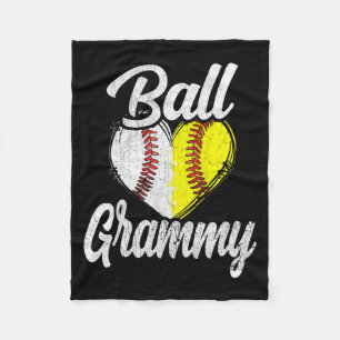 Ball Grammy Baseball Softball Team Sports T Shirt Fleece Blanket
