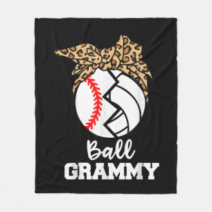 Ball Grammy Fun Baseball Volleyball Grammy  Fleece Blanket