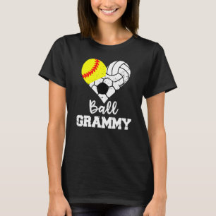 Ball Grammy Heart  Softball Volleyball Soccer Gram T-Shirt