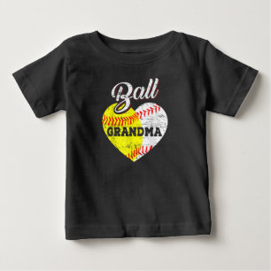 Ball Grandma Baseball Softball Heart T-Shirt