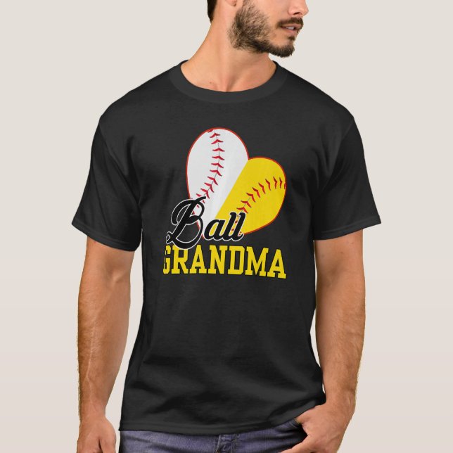 Ball Grandma Softball Baseball  For Mothers Day T-Shirt (Front)