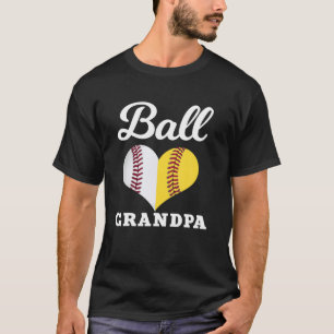 Ball Grandpa Baseball Softball USA Sports Grandfat T-Shirt