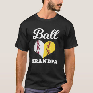 Ball Grandpa Baseball Softball USA Sports Grandfat T-Shirt