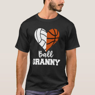 Ball Granny Heart Funny Volleyball Basketball Gran T-Shirt