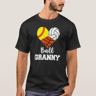Ball Granny Heart Softball Volleyball Basketball G T-Shirt