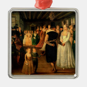Ball in Venice in Honour of Foreign Visitors Metal Tree Decoration
