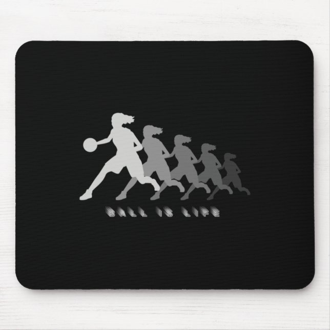 Ball Is Life. Funny Gift For Loved Ones.  Mouse Mat (Front)