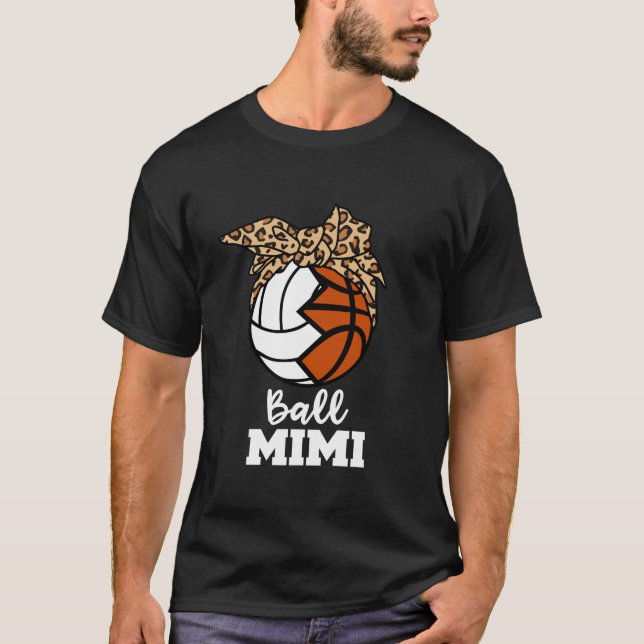 Ball Mimi Funny Volleyball Basketball Mimi T-Shirt (Front)
