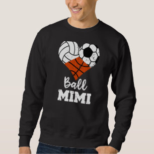 Ball Mimi Heart Volleyball Soccer Basketball Mimi Sweatshirt