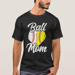Ball Mum Baseball Softball Mama Team Sports 1 T-Shirt