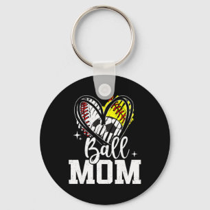 Ball Mum Baseball Softball Soccer Mum Key Ring
