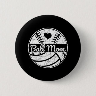Ball Mum Half Baseball Softball Half Volleyball 6 Cm Round Badge