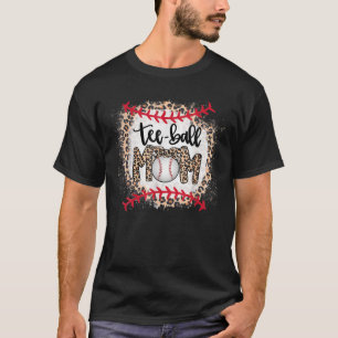 Ball Mum Mother's Day 2022 Teeball Mum Leopard Fun T-Shirt