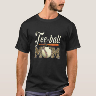 Ball Mum Mother's Day Teeball Mum Leopard 28 T-Shirt