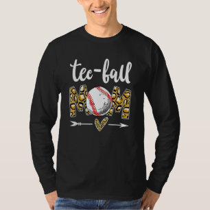 Ball Mum Mother's Day Teeball Mum Leopard  30 T-Shirt