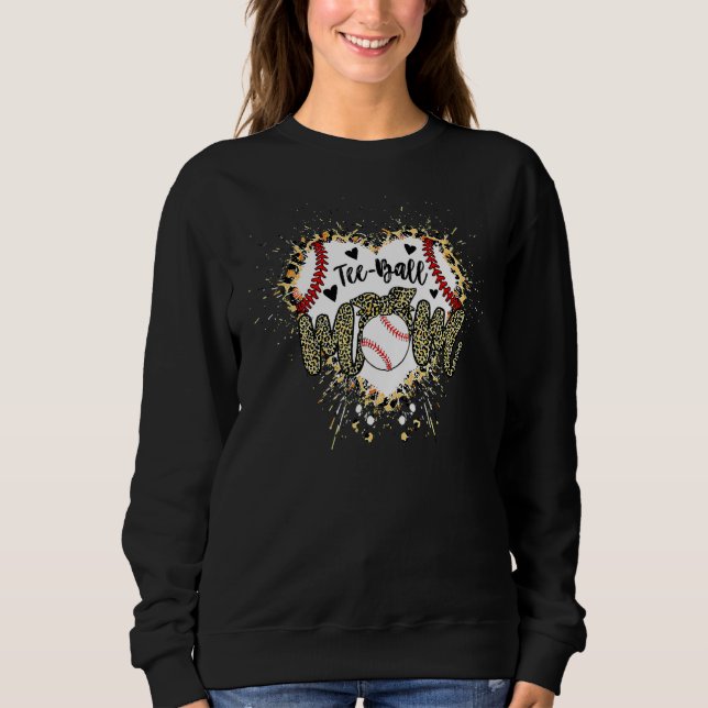 Ball Mum Mother's Day Teeball Mum Leopard  5 Sweatshirt (Front)