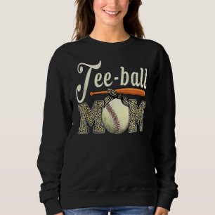 Ball Mum Mother's Day Teeball Mum Leopard  7 Sweatshirt