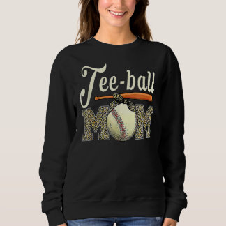 Ball Mum Mother's Day Teeball Mum Leopard 7 Sweatshirt
