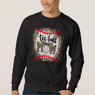 Ball Mum Mother's Day Teeball Mum Leopard Sweatshirt