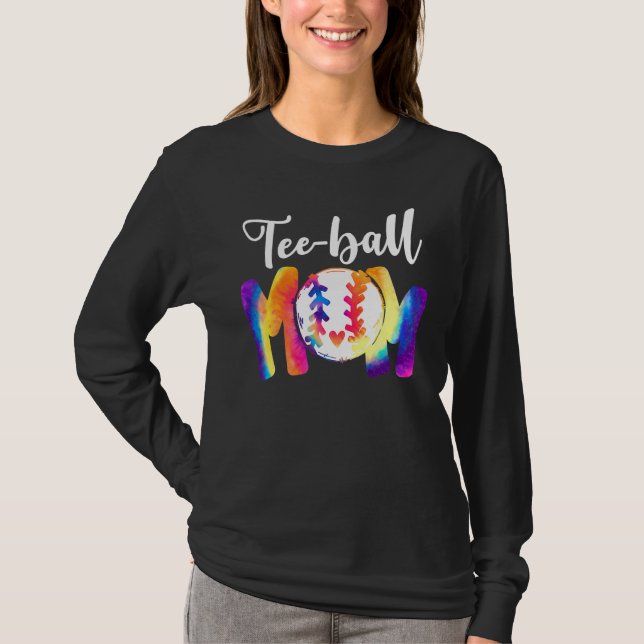 Ball Mum Tee Mother's Day Teeball Mum Leopard Funn (Front)