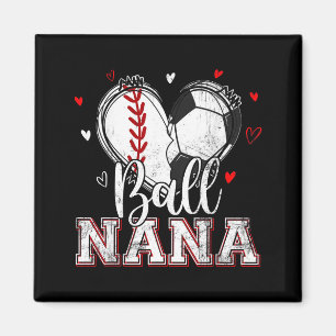 Ball nana baseball soccer heart nana of both magnet