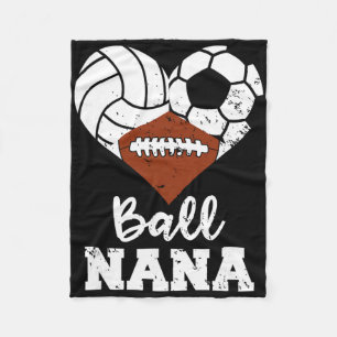 Ball Nana Funny Volleyball Soccer Football Fleece Blanket