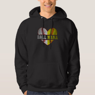 Ball Nana Softball Baseball For Women Mother Day Hoodie