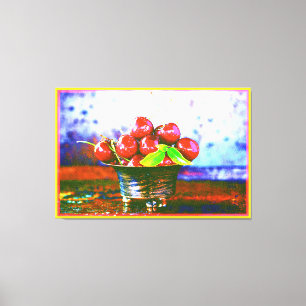 "Ball Of Cherries Fruit" Cute Photo. Buy Now Canvas Print