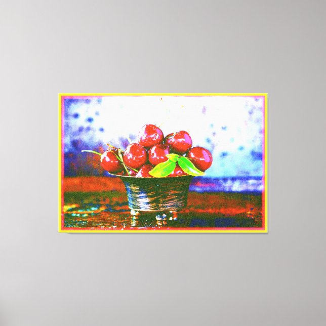 "Ball Of Cherries Fruit" Cute Photo. Buy Now Canvas Print (Front)