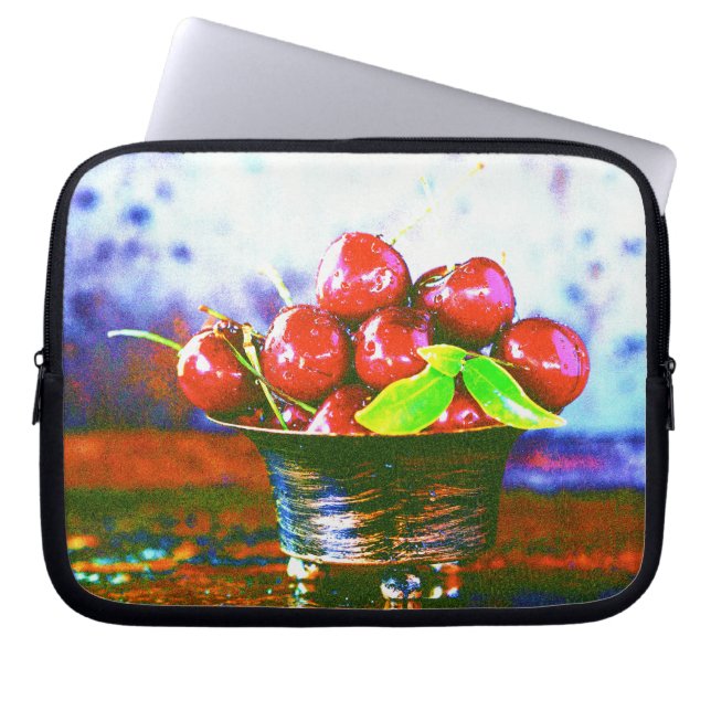 "Ball Of Cherries Fruit" Cute Photo. Buy Now Laptop Sleeve (Front)