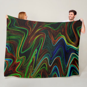 Ball of colored wool rolled out, what does it do? fleece blanket