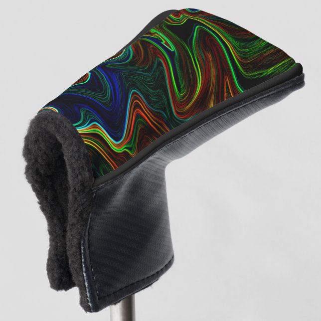 Ball of coloured wool rolled out, what does it do? golf head cover (3/4 Front)
