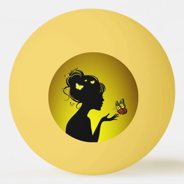 Ball Of Ping Pong The Woman Butterflies Yellow (Front)