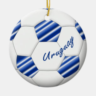 Ball of URUGUAY SOCCER national team 2014 Ceramic Tree Decoration