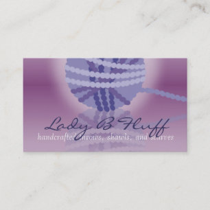 ball of yarn mirror reflection knitting crochet business card