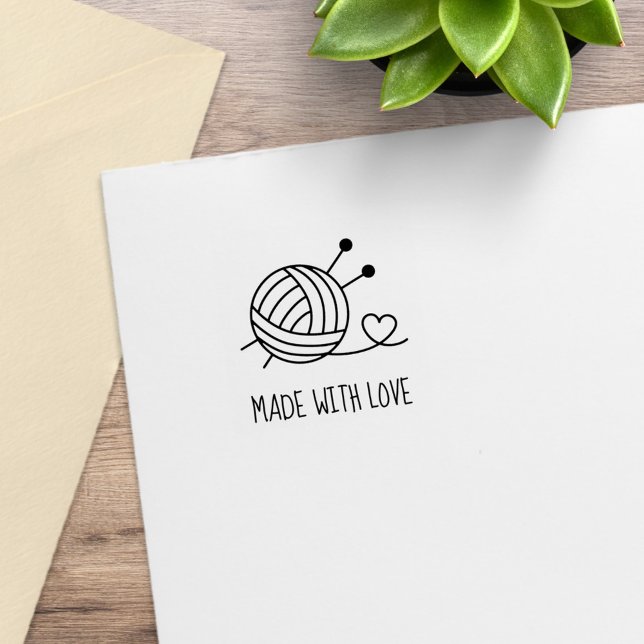 Ball of Yarn with Knitting Needles 1x1 Rubber Stamp (Creator Uploaded)