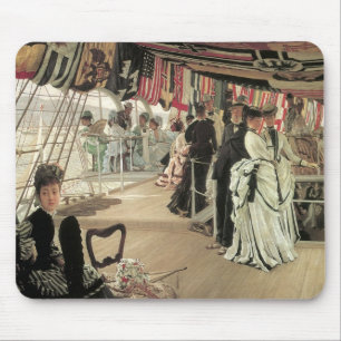 Ball on Shipboard by James Tissot, Victorian Art Mouse Mat