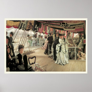 Ball on Shipboard by James Tissot, Victorian Art Poster