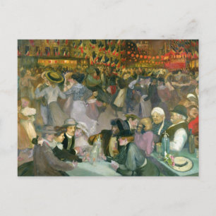 Ball on the 14th July Postcard